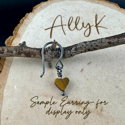 18 Gauge Hand Forged Sterling Silver French Hook Ear Wires - 3/4" Drop