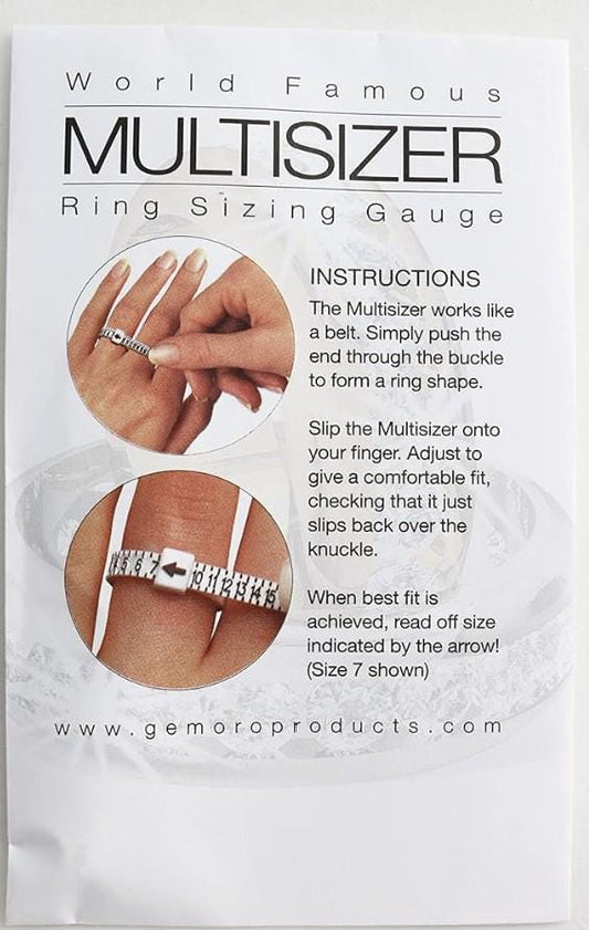 Ring sizer, ring gauge, adjustable ring sizing tool, ring ruler- 1-17 US