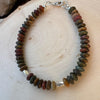 Sterling Silver Red Creek Picasso Jasper Bracelet, Sterling Silver Beaded Bracelet, Gemstone Jewelry, Jasper Gemstone, Gift for Her