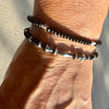 Black Onyx Navajo Pearl Double Wrap Bracelet, Sterling Silver Bracelet, Southwest Jewelry, Western Jewelry, Layered Bracelet