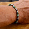 Kingman Turquoise & Desert Pearl Stretch Bracelet | Southwestern Stack Favorite