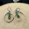 Turquoise Navajo Pearl Sterling Silver Earrings, Handmade Jewelry, Turquoise Jewelry, Gemstone Earrings