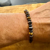 Tiger's Eye and Onyx Stretch Bracelet - Natural Gemstone Jewelry