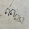 Sophie: 18 Gauge French Hook Sterling Silver Ear Wires, Shiny or Oxidized Finish - Jewelry Supply, 3/4-inch Drop