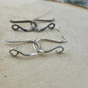 Genesis: 18 Gauge Side Hook Sterling Silver Ear Wires, Shiny or Oxidized Finish, Jewelry Supply, 3/4-inch Drop