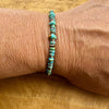 Stretch Kingman Turquoise Sterling Silver Stretch Bracelet, Natural Gemstone Jewelry, Turquoise Jewelry
