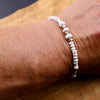 Stretch White Turquoise Bracelet - Sterling Silver Gemstone Jewelry