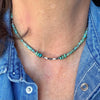 turquoise beaded necklace choker