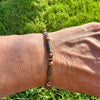 Picasso Red Creek Jasper Natural Gemstone Bracelet - Stretch Design