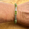 Natural Russian Jade and African Turquoise Stretch Bracelet- Natural Gemstone Jewelry