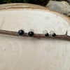 Handcrafted Serrated Bezel Black Onyx Earrings: 4mm/6mm Gemstone