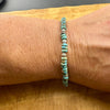 Turquoise Beaded Stretch Bracelet | Sterling Silver Gemstone Jewelry