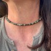 Boho African Turquoise Choker - Stylish Unique Memory Wire Design Necklace