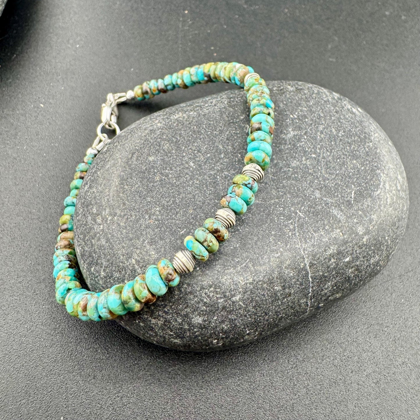 Turquoise Sterling Silver Bracelet | Elegant Gemstone Bracelet Gift