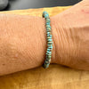 Natural Turquoise Gemstone Stretch Bracelet - Unique Handmade Jewelry