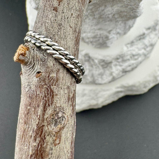 Sterling Silver Twist Ring Set | Minimalist Jewelry for Everyday Wear