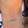 Southwestern Turquoise & Navajo Pearl Bar Necklace – Sterling Silver Pendant