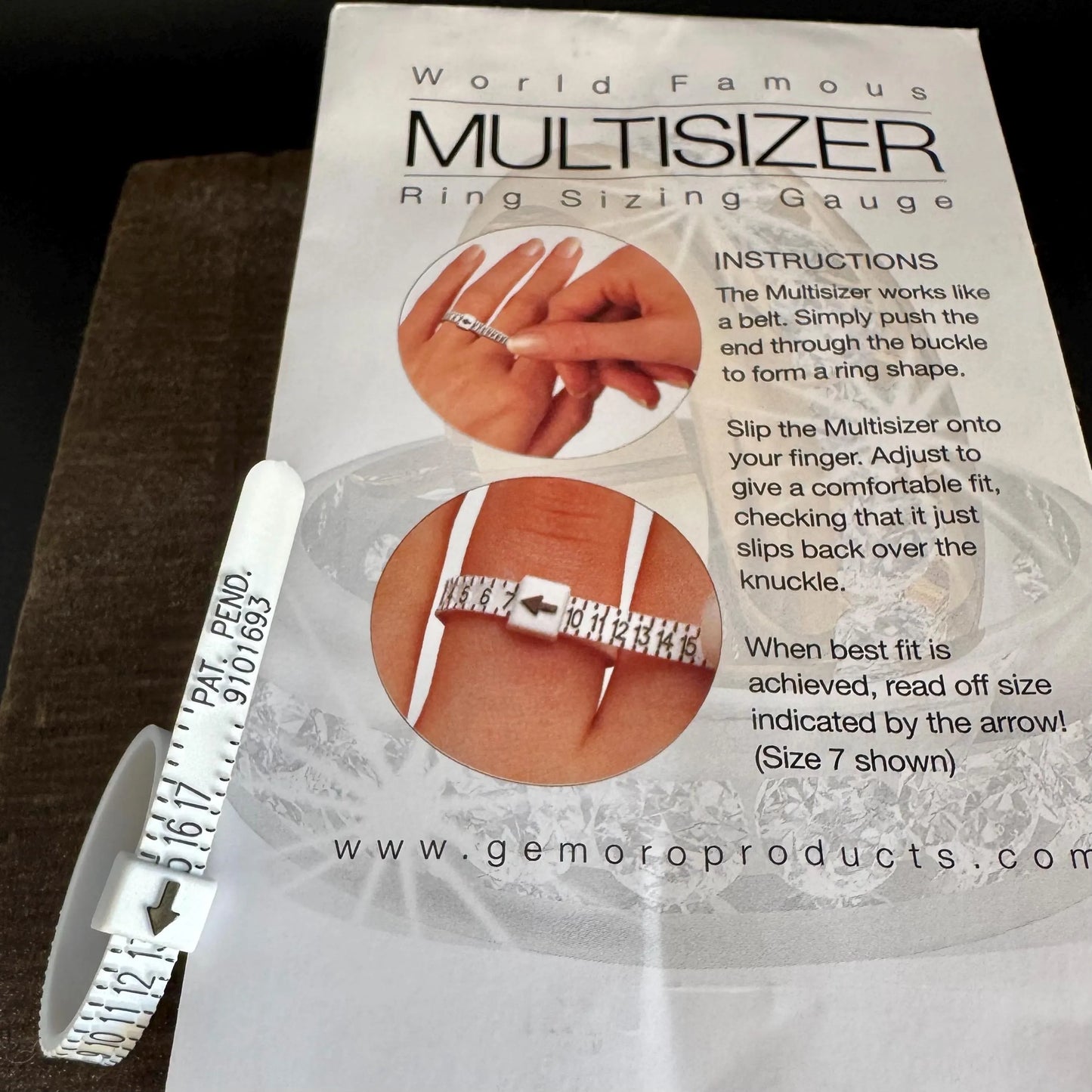 Ring sizer, ring gauge, adjustable ring sizing tool, ring ruler- 1-17 US