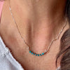 Sterling Silver Navajo Pearl Necklace with Arizona Turquoise Bar Pendant – Southwestern Artisan Jewelry