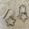 Sterling Silver Star Dangle Earrings – Minimalist Celestial Jewelry