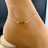 Sterling Silver Star Ankle Bracelet: Graduated Celestial Chain Anklet