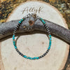 Tiny Turquoise & Navajo Pearl Bracelet - Sterling Silver Desert Pearl Minimalist Design