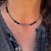 Black Onyx Navajo Pearl & Necklace - Elegant Sterling Silver Heishi Gemstone Jewelry