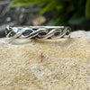 Sterling Silver Trinity Twist Ring • Rope Pattern Band • Handmade Elegance