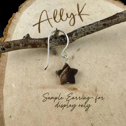 20 Gauge Handmade Sterling Silver French Ear Wires: Shiny or Oxidized, 1 inch Drop