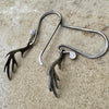 Oxidized Sterling Silver Deer Antler Earrings: Nature Inspired Jewelry