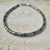 Hematite Sterling Silver Bracelet – Unisex Grounding Jewelry | Stackable and Handcrafted