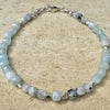 Aquamarine Lapis Moonstone & Black Tourmaline Sterling Silver Bracelet – Protection and New Beginnings Jewelry