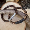 Stylish Braided Leather Bracelet with Bayonet Closure | Bolo Cord + Stainless Steel, Custom Leather Choice