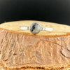 Sterling Silver White Buffalo Band Ring - Hammered or Smooth Finish