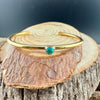 Brass Dainty Turquoise Bracelet – Handmade Adjustable Cuff Jewelry
