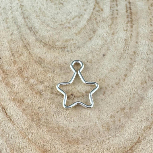 Sterling Silver Star Charms - 15mm for Crafting & Jewelry Making