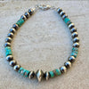 Turquoise & Sterling Silver Desert Pearl Bracelet – Southwestern Boho Jewelry