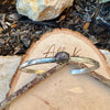 Sterling Silver Mixed Metal Cuff Bracelet – Handcrafted Adjustable Purple Labradorite Cabochon