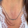 Sterling Silver Desert Pearl Bar Choker | Dainty Southwestern Necklace | Shiny or Oxidized Chain