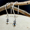 Sterling Silver Desert Pearl Earrings • Stacked 4mm 5mm Pearls • Minimal Southwest Drop