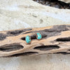 14k Gold Filled Number 8 Turquoise Stud Earrings • 4×6mm Oval Posts