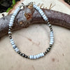 Desert Pearl & White Howlite Bracelet • Sterling Silver Stacker • Southwestern Jewelry