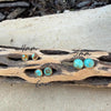 14k Gold Filled Kingman Turquoise Stud Earrings • 4mm 5mm 6mm • Sterling Silver Bezel
