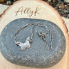 Sterling Silver Butterfly Anklet • Handmade Oxidized Southwest Dainty Ankle Bracelet