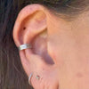 Paisley Sterling Silver Ear Cuff • 4mm Embossed • No Piercing • Adjustable 925 Jewelry
