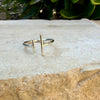 Parallel Bar Sterling Silver Ring • Uneven Open Band • Minimalist Modern Design