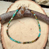 Sterling Silver Turquoise Anklet • Dainty 3mm Ombre Hubei Turquoise