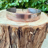 Wave Embossed Copper Cuff • Raw Copper Bracelet • Hand‑Forged Southwestern Jewelry