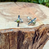 10mm Sterling Cross Earrings • Dainty Western Cross Studs