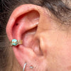 14k Gold Filled Turquoise 4mm Ear Cuff • Number 8 • No Piercing Conch Wrap